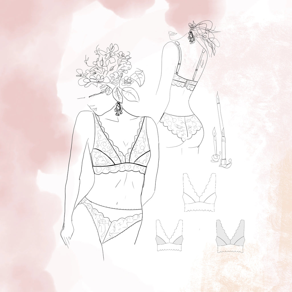 Patron de couture PDF- ORNEA Soutien gorge sans armatures