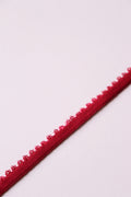 Elastique picots petites couronnes rouge carmin 0,7cm