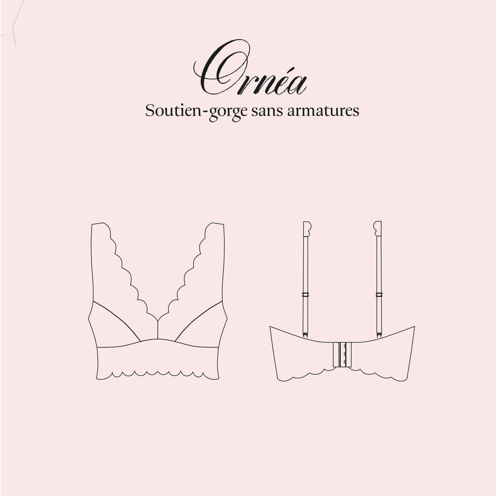 Patron de couture PDF- ORNEA Soutien gorge sans armatures