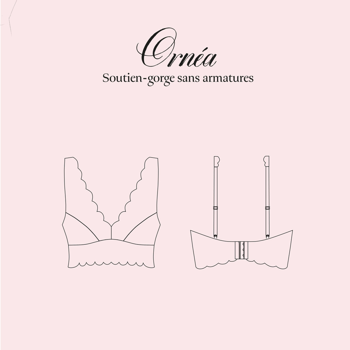 Patron de couture PDF- ORNEA Soutien gorge sans armatures
